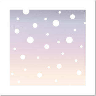 Wintermood | White | Soft Colours Gradient Posters and Art